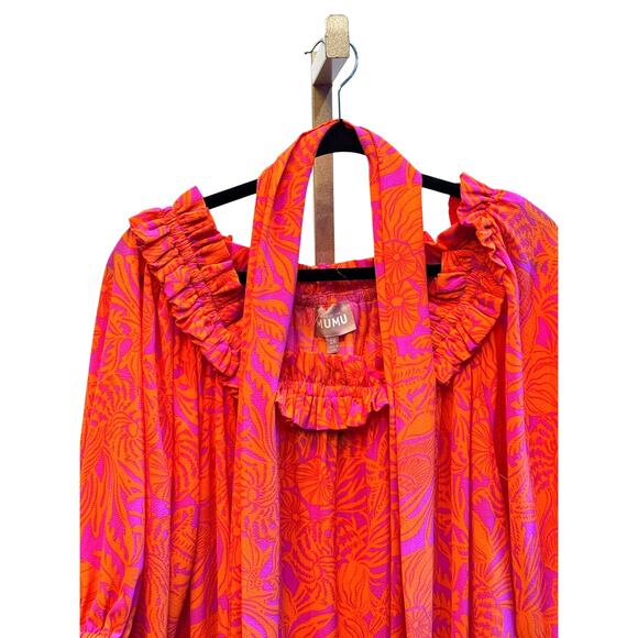 Show Me Your Mumu Bobbi Maxi Dress Orange Pink Dress Plus Size 2X NWOT - Picture 6 of 8